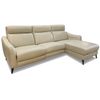 Sofa Thư Giãn Da Bò Chỉnh Điện Chữ L 2m6 YB919 - 8028 Kem Hesian Alila