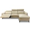 Sofa Thư Giãn Da Bò Chỉnh Điện Chữ L 2m6 YB919 - 8028 Kem Hesian Alila