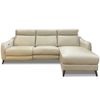 Sofa Thư Giãn Da Bò Chỉnh Điện Chữ L 2m6 YB919 - 8028 Kem Hesian Alila