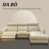 Sofa Thư Giãn Da Bò Chỉnh Điện Chữ L 2m6 YB919 - 8028 Kem Hesian Alila