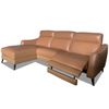 Sofa Thư Giãn Da Bò Chỉnh Điện Chữ L 2m6 YB919 - 8019 Cam Apricot Alila