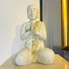 Tượng Phật Chú Tiểu Ngồi Màu Trắng Alila