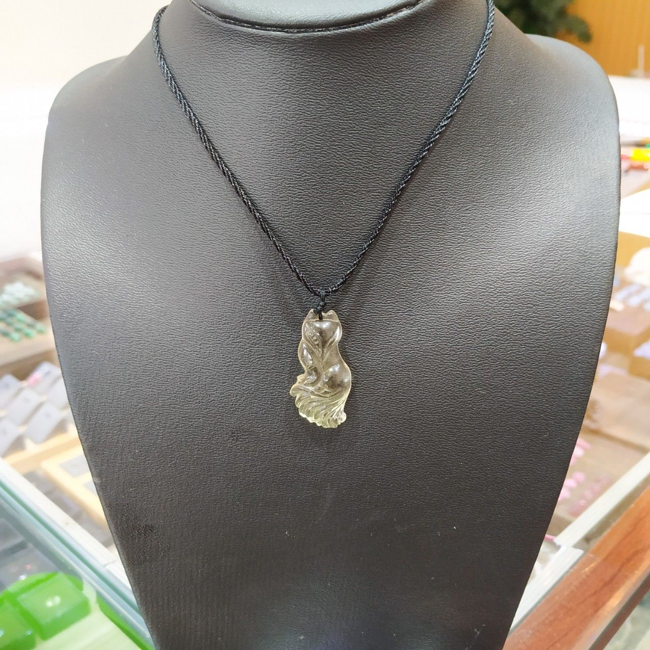 Mặt Dây Hồ Ly Thạch Anh Vàng