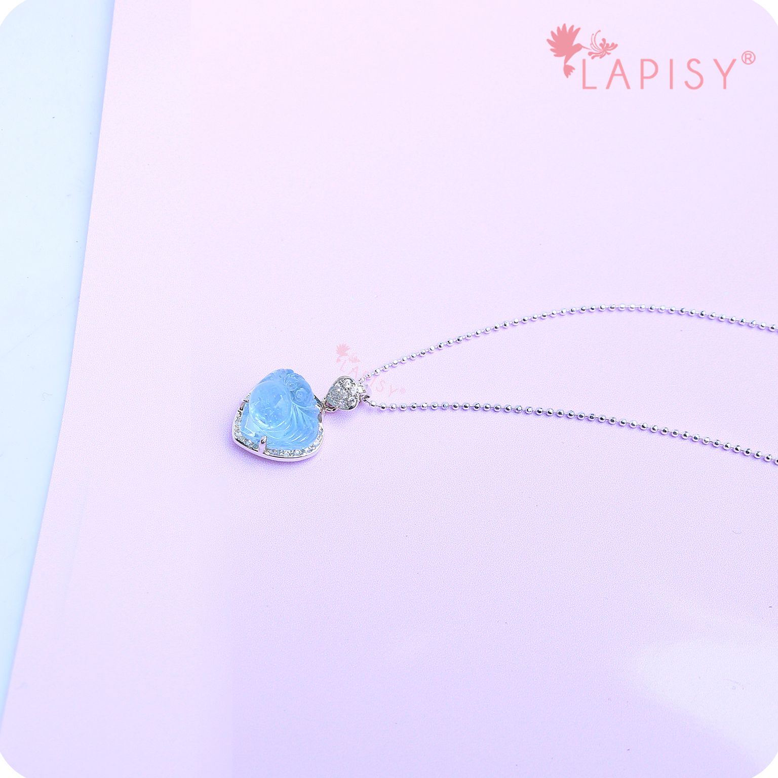 Seaon - mặt dây nhện aquamarine