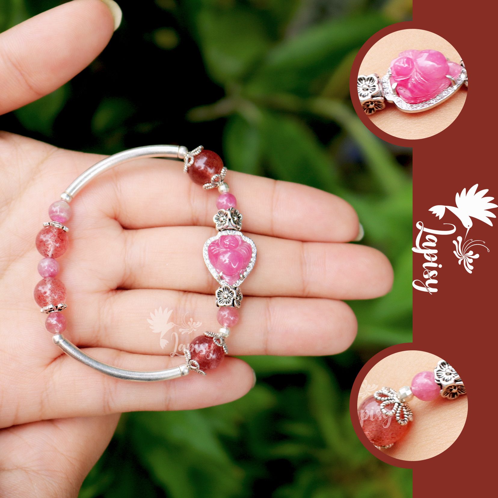 Vòng Tay Nhện Ruby Loại AA