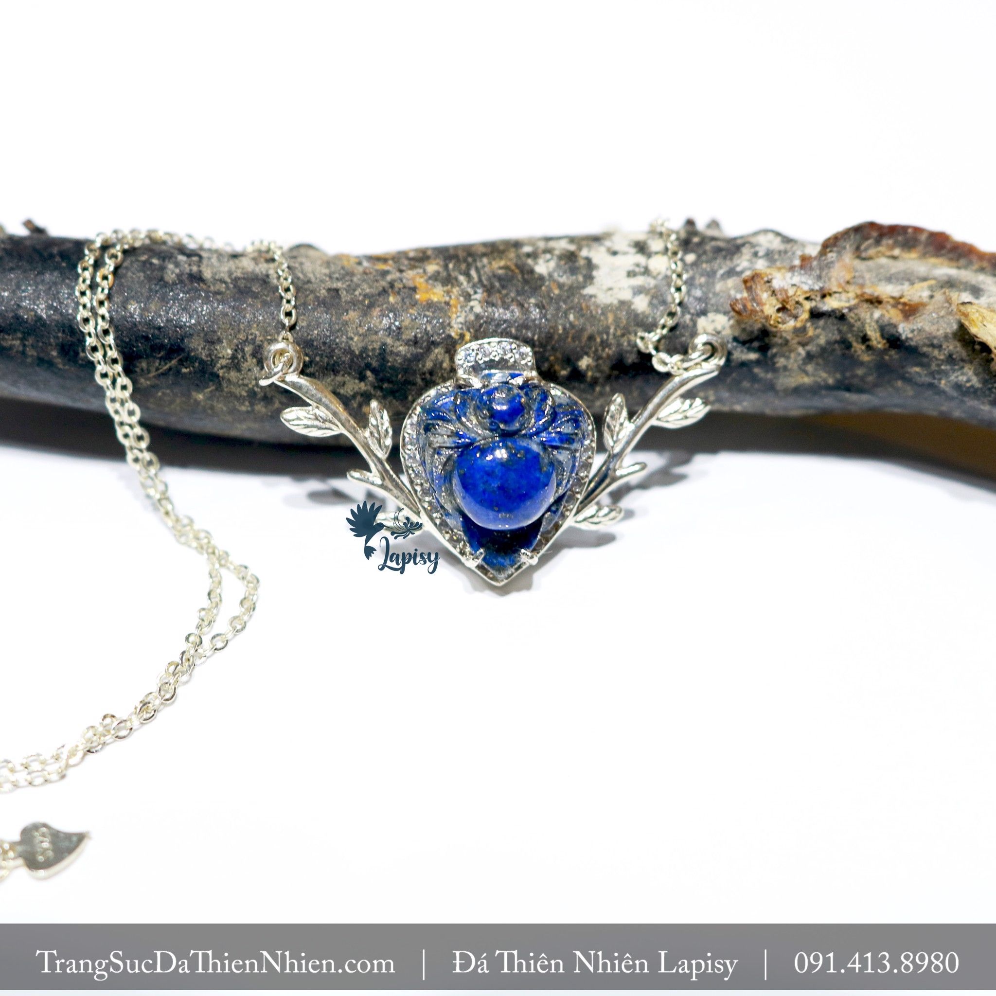 Love Up - Mặt dây Nhện phong thuỷ Lapis Lazuli + bạc 925