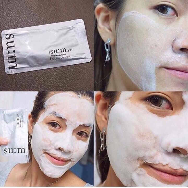 Sample Mặt Nạ Sủi Bọt Thải Độc Su:m37 Bright Award Bubble-De Mask Pack (Trắng/ Đen)