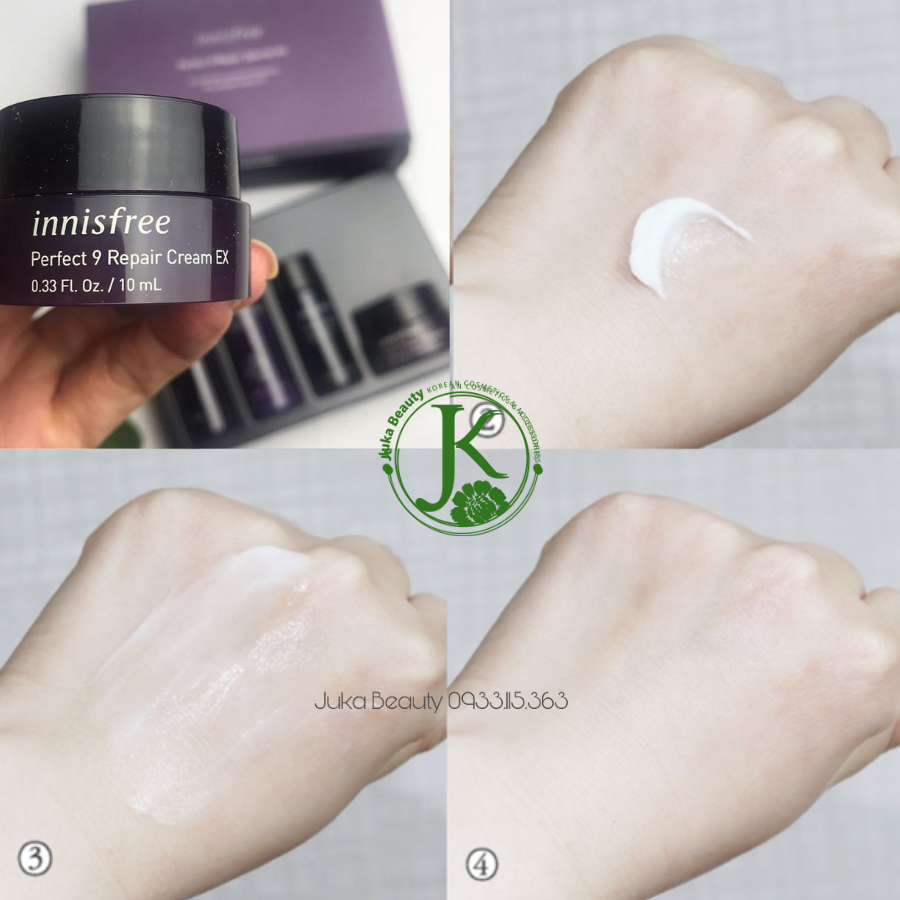 Bộ kít 4 món chăm sóc da, chống lão hóa Innisfree Perfect 9 Repair Special Kit (4 món)