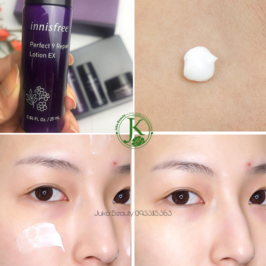 Bộ kít 4 món chăm sóc da, chống lão hóa Innisfree Perfect 9 Repair Special Kit (4 món)