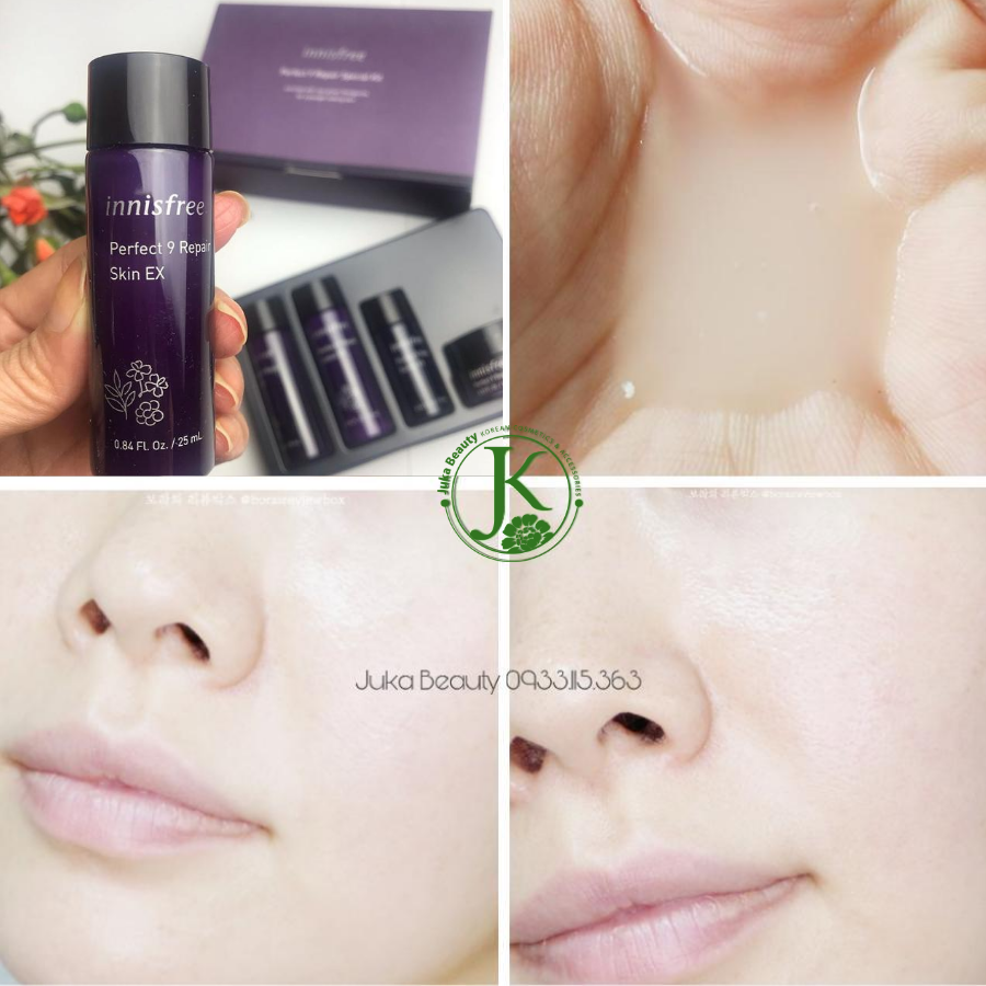 Bộ kít 4 món chăm sóc da, chống lão hóa Innisfree Perfect 9 Repair Special Kit (4 món)