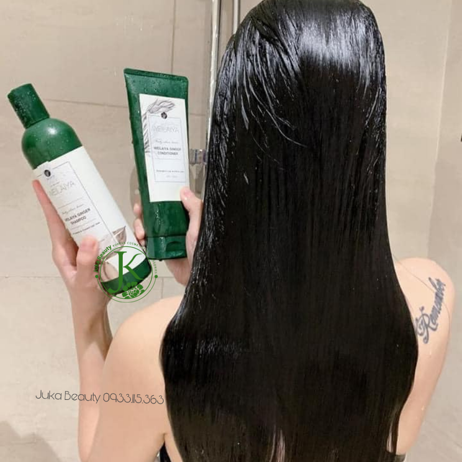 Dầu gội, dầu xả chiết xuất gừng tóc trị gàu, kiềm dầu Weilaiya Ginger Shampoo/Conditioner