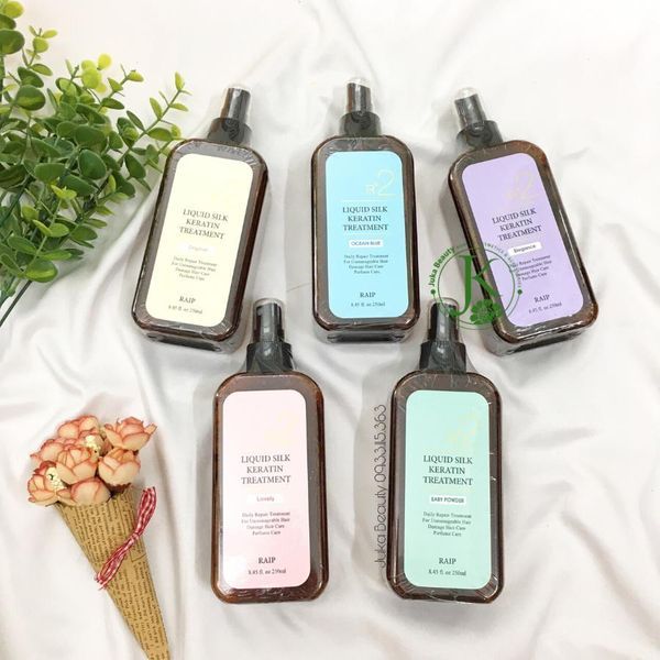 Xịt dưỡng tóc mềm mượt R2 Raip Liquid Silk Keratin Treatment 250ml