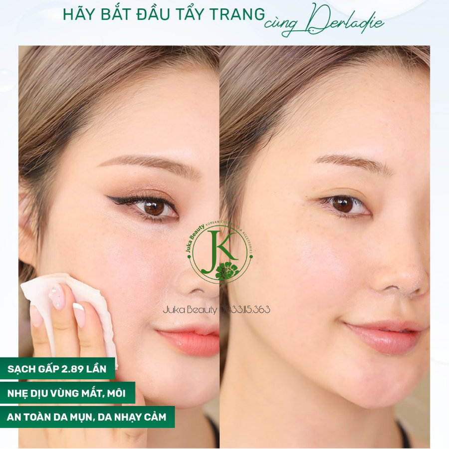 Nước Tẩy Trang Dịu Nhẹ Derladie Cleansing Water Witch Hazel Micellar 500ml