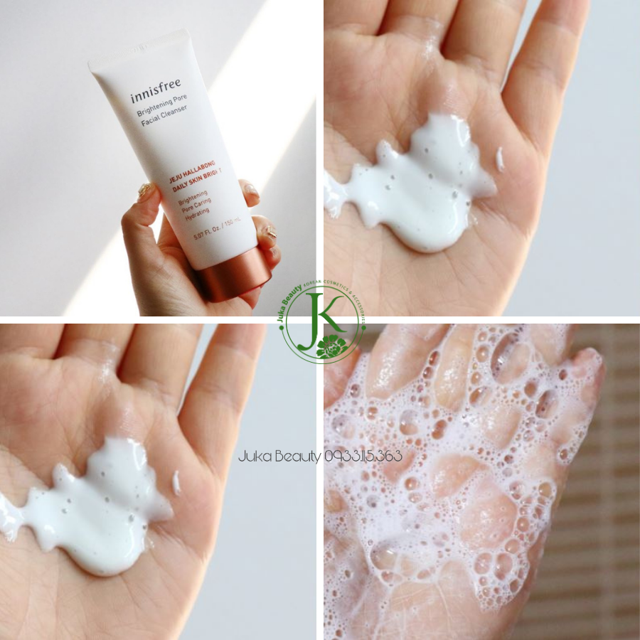 Sữa rửa mặt làm sáng da, thu nhỏ lỗ chân lông Innisfree Brightening Pore Facial Cleanser 150g