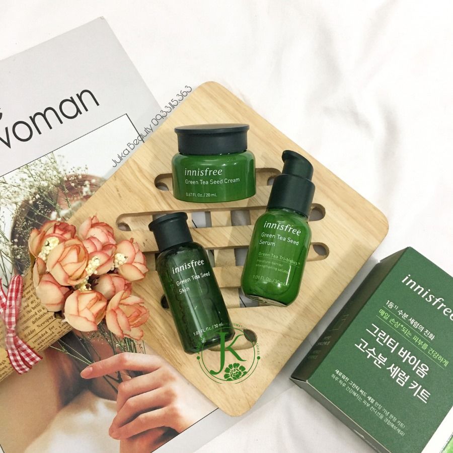 Bộ dưỡng trà xanh Innisfree Green tea Bio Kit (3 items)