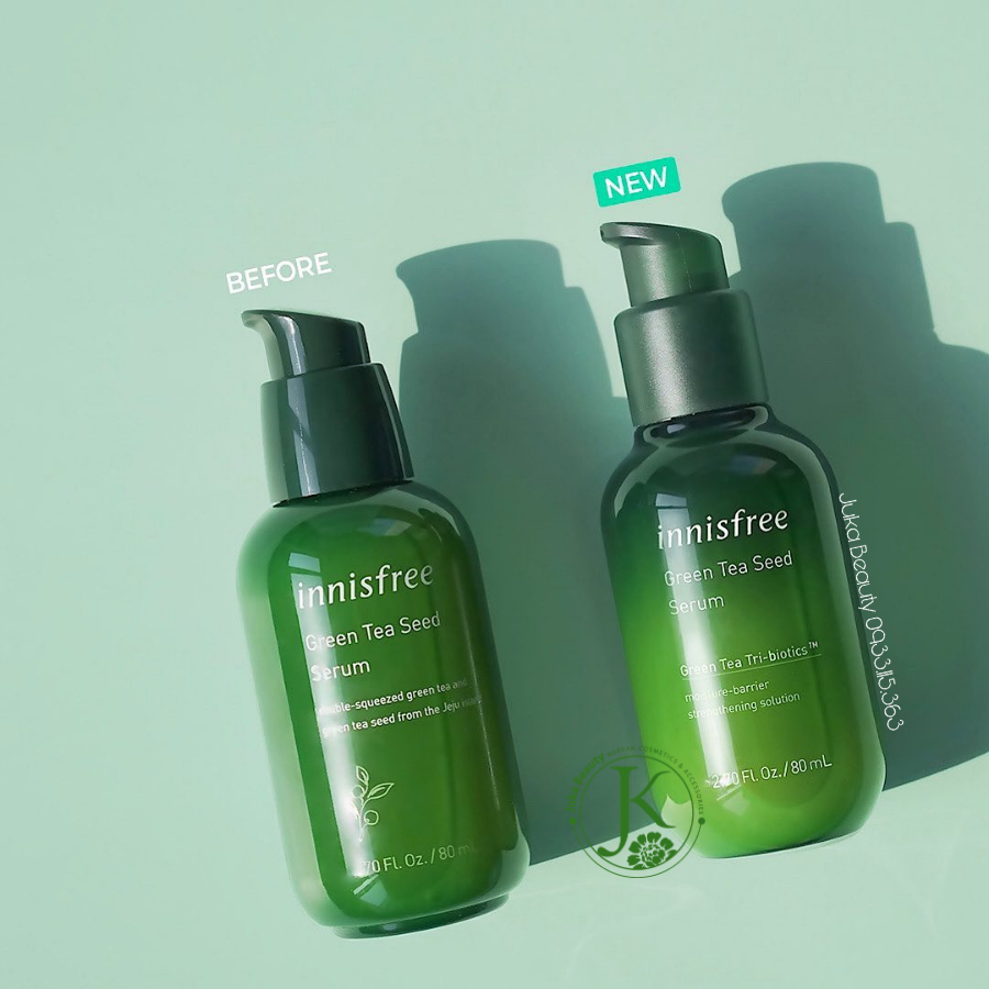 (Mẫu 2021) Tinh chất trà xanh Innisfree Green Tea Seed Serum Tri-biotics