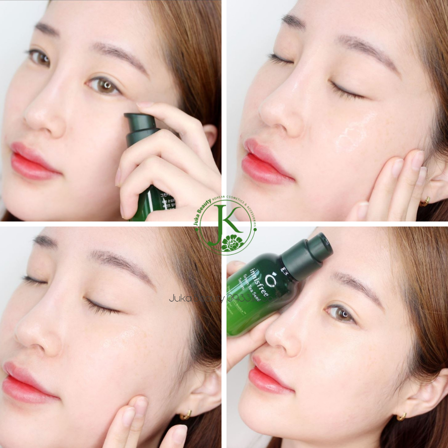 (Mẫu 2021) Tinh chất trà xanh Innisfree Green Tea Seed Serum Tri-biotics