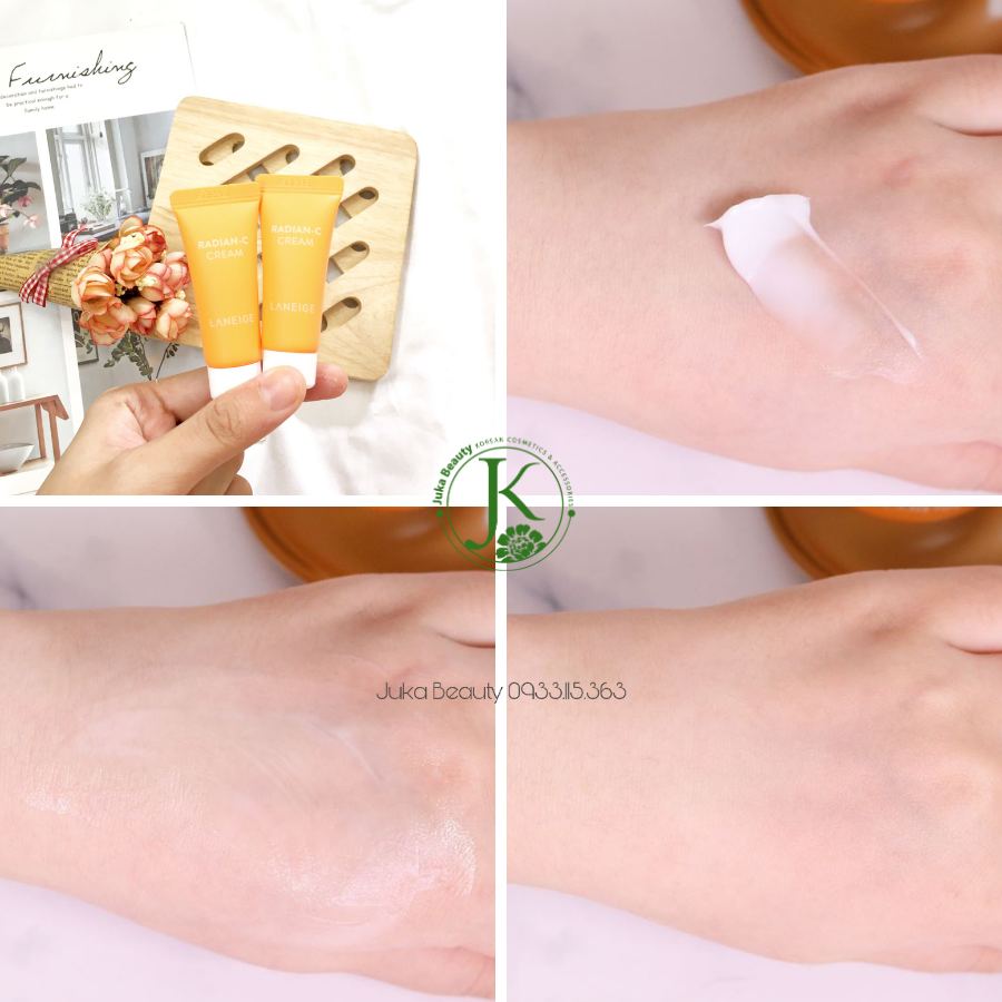 (Mini size) Kem dưỡng trắng da, cấp ẩm Laneige Radian C Cream