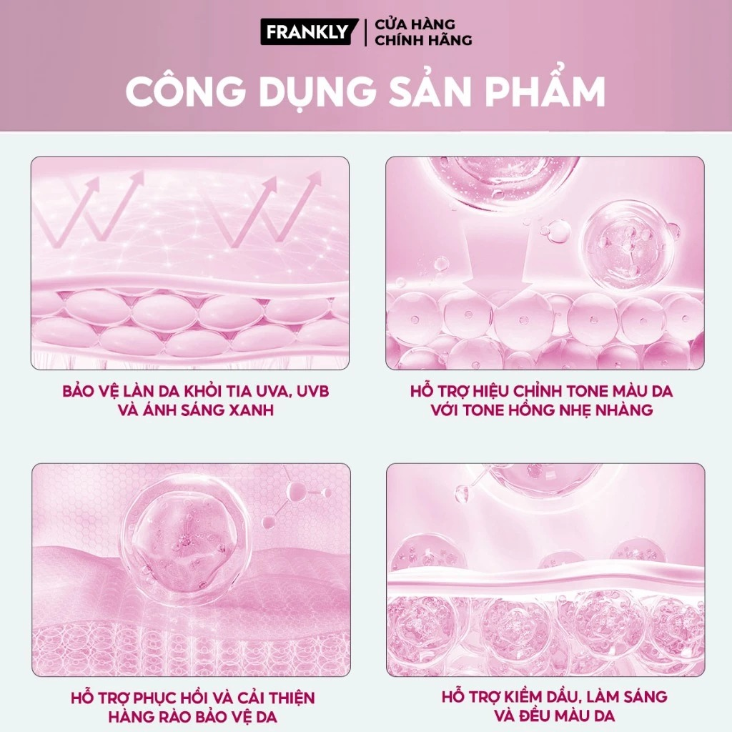 Kem Chống Nắng Nâng Tone Kiềm Dầu Frankly Bright Up Sun SPF50+ PA++++ 50ml
