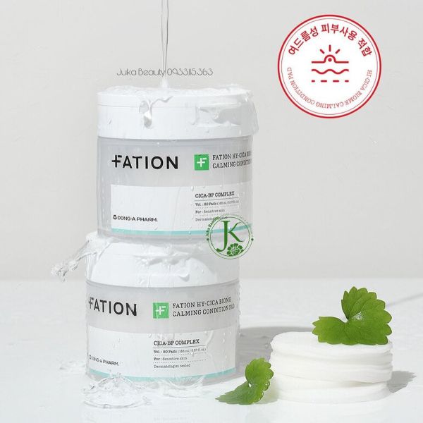  Miếng Bông Tẩy Da Chết, Dịu Da Nhạy Cảm Fation Hy-Cica Biome Calming Condition Pad Plus Set (80 Miếng + 10 Miếng) 