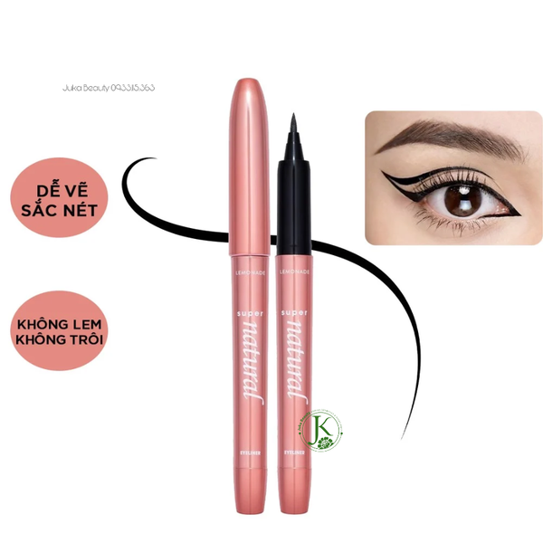  Bút Kẻ Mắt Nước Sắc Nét, Lâu Trôi Lemonade Supernatural Eyeliner Black 1g 