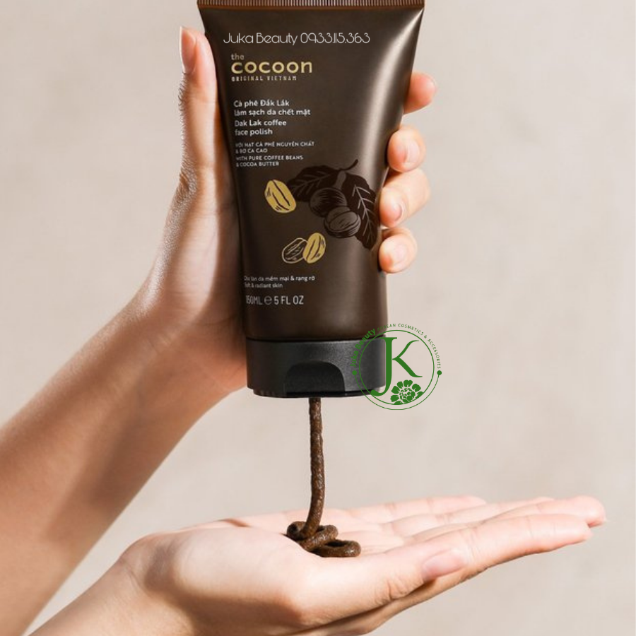 Tẩy tế bào chết sáng da chiết xuất cà phê Cocoon Dak Lak Coffee Face Polish 150ml