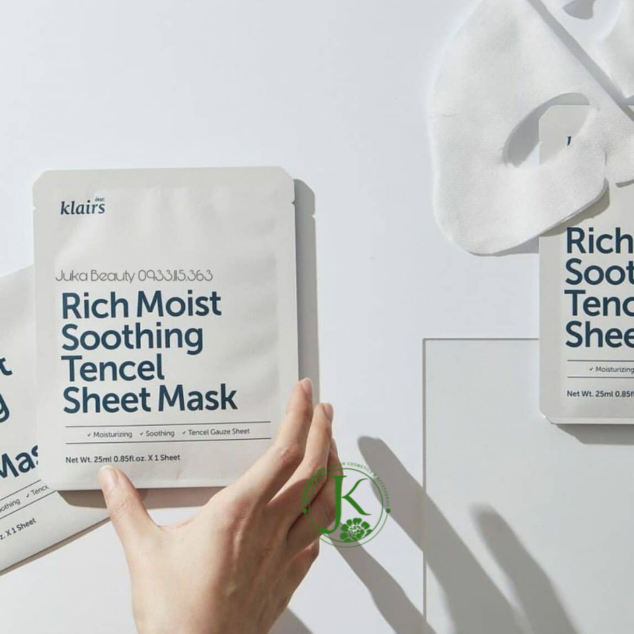 Mặt nạ cấp ẩm, giảm kích ứng da Klairs Rich Moist Soothing Tencel Sheet Mask 25ml