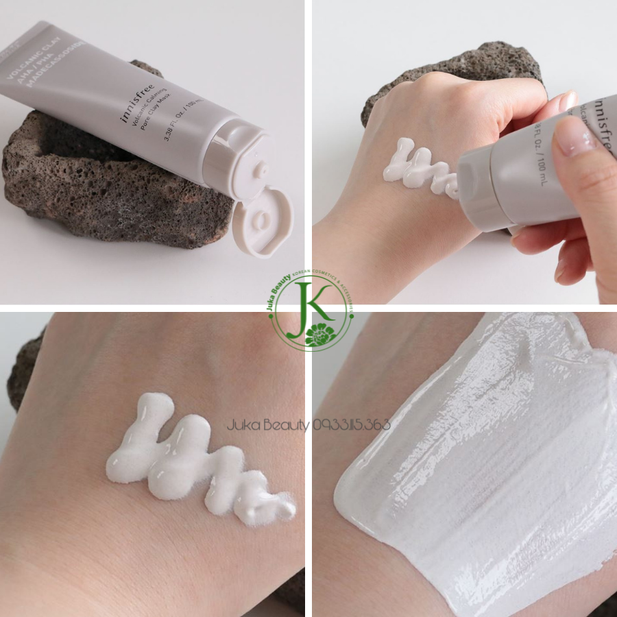 Mặt nạ đất sét giảm mụn đầu đen Innisfree Volcanic Calming Pore Clay Mask 100ml