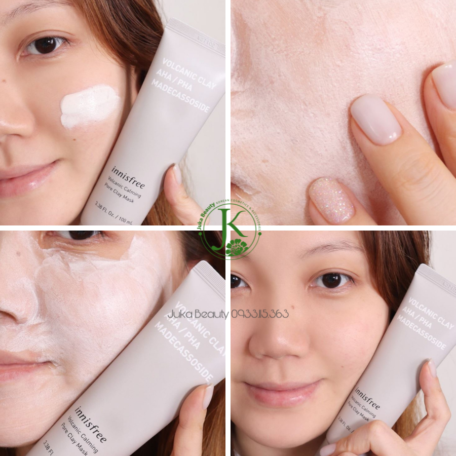 Mặt nạ đất sét giảm mụn đầu đen Innisfree Volcanic Calming Pore Clay Mask 100ml