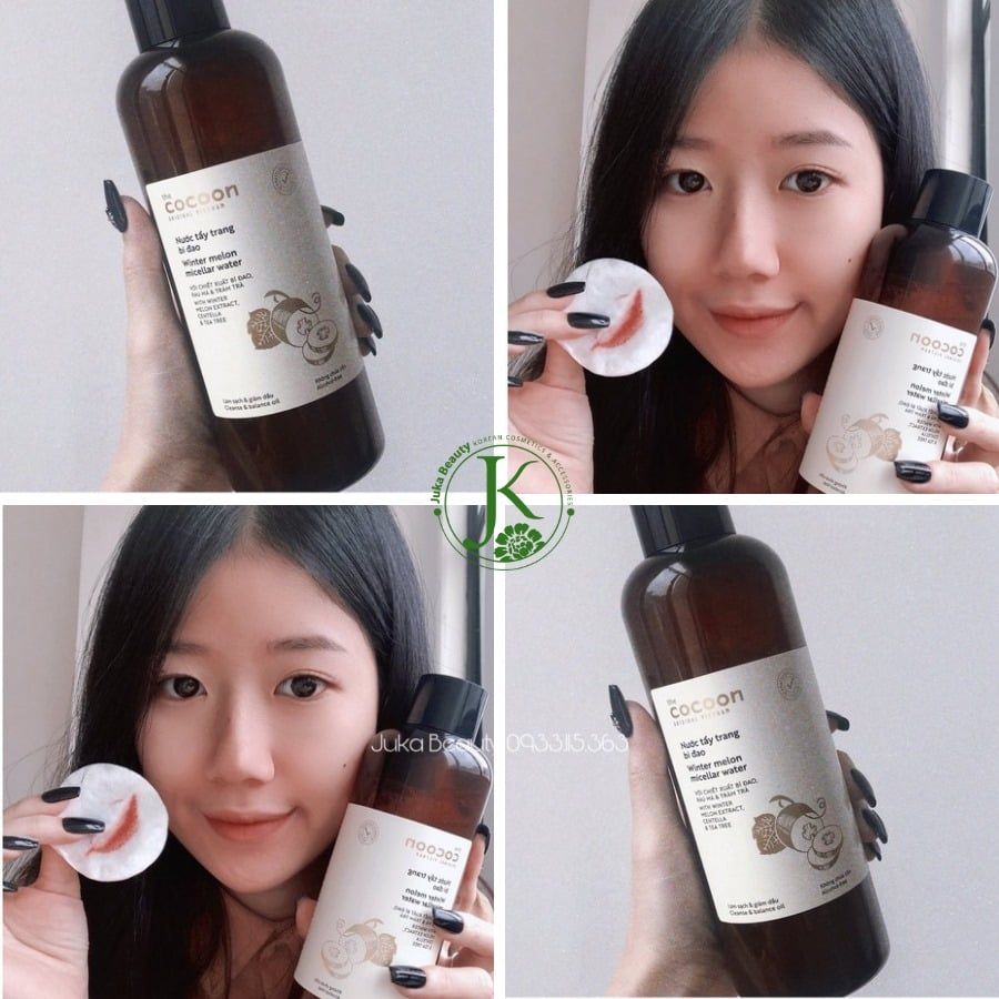 Nước tẩy trang sạch sâu, nhẹ dịu chiết xuất Bí Đao Cocoon Winter Melon Micellar Water