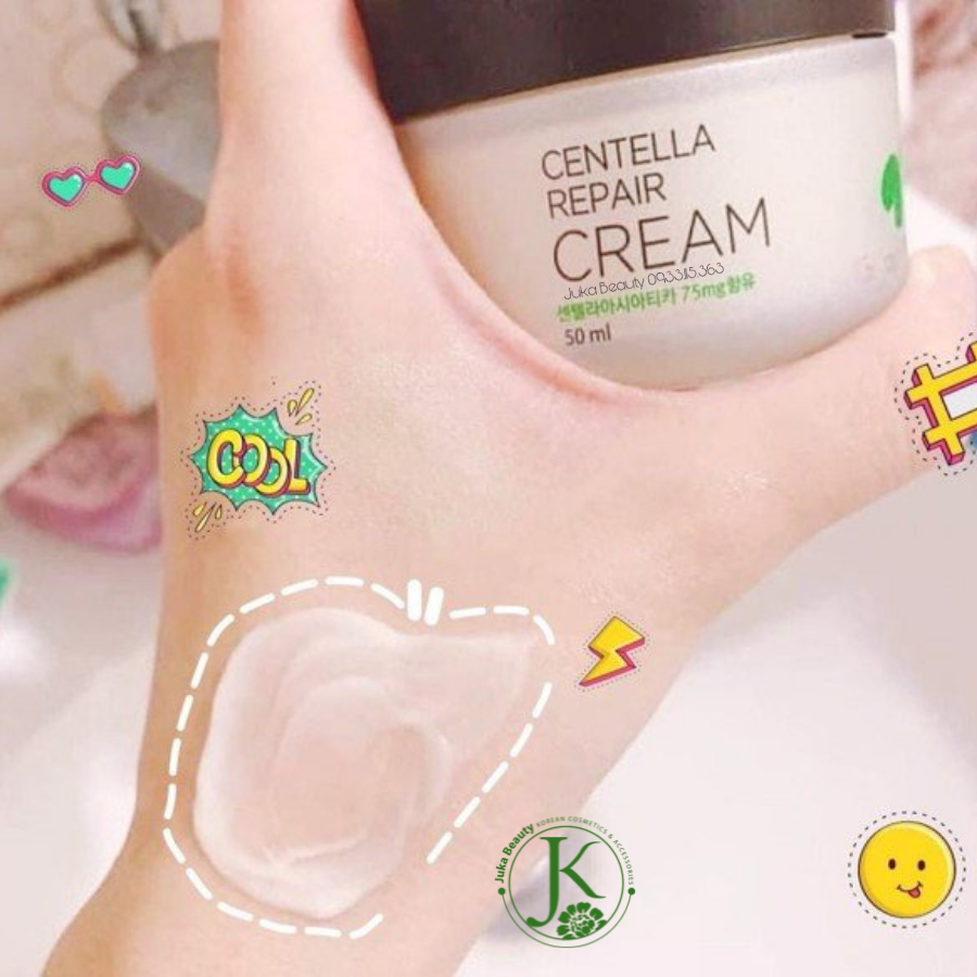 Kem dưỡng phục hồi da, cấp ẩm chiết xuất rau má Goodndoc Centella Repair Cream 50ml