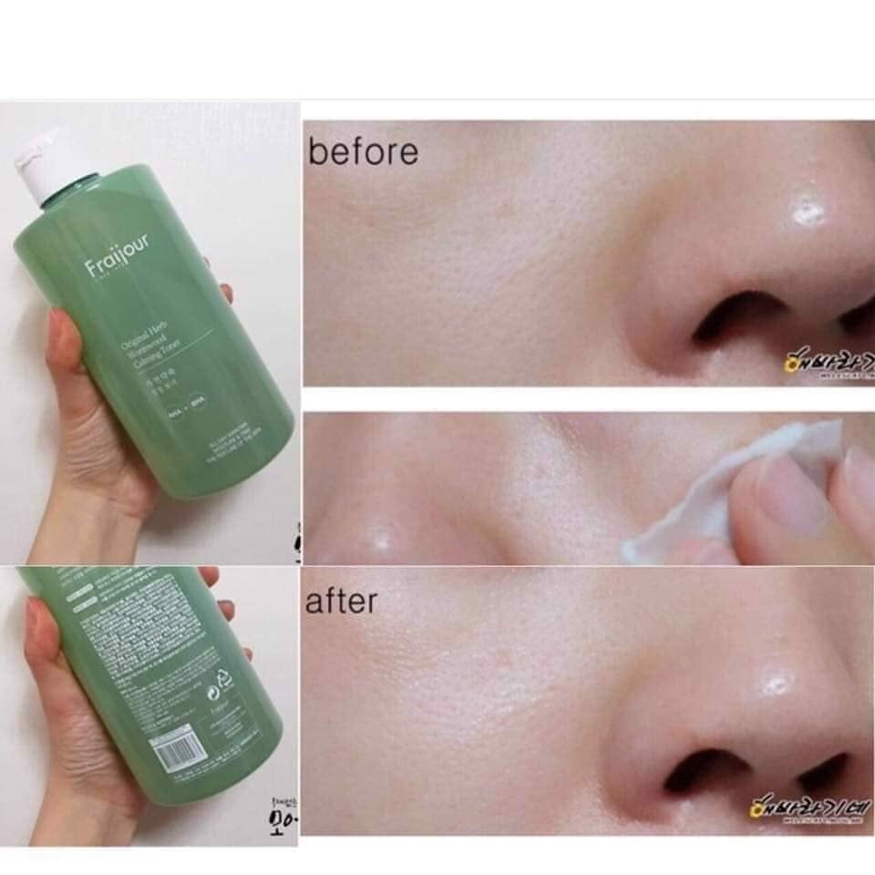 Nước hoa hồng thảo mộc Fraijour Original Herb Wormwood Calming Toner 500ml