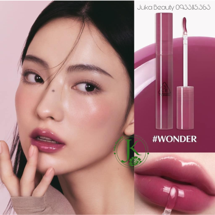 (NEW) Son Bóng Dạng Gel, Căng Mọng Môi 3CE Drop Glow Gel 4g