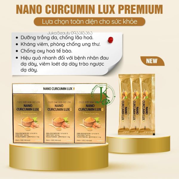  [Dòng cải tiến] Nghệ Nano Curcumin Masilraon Lux Premium 160mg (20ml x 30 gói) 