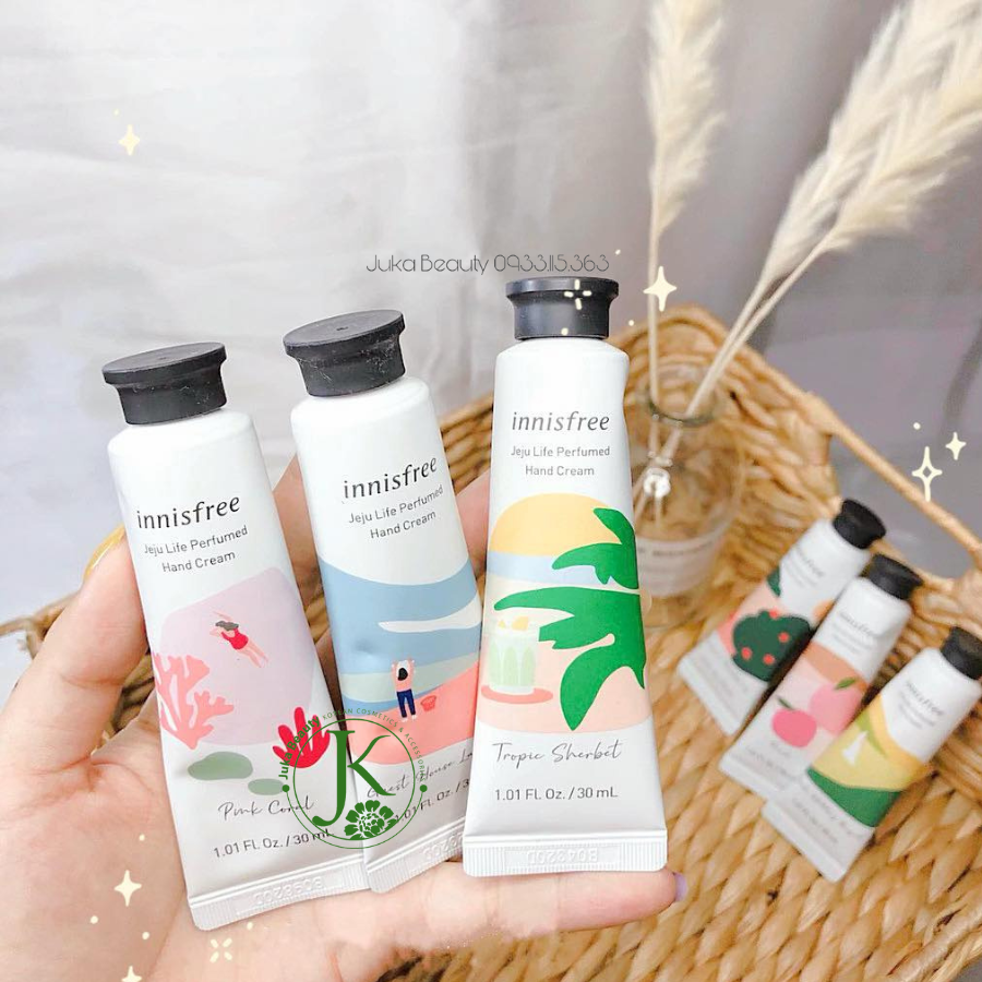  [MẪU MỚI] Kem Dưỡng Mềm Da Tay Innisfree Jeju Life Perfumed Hand Cream 30mL 