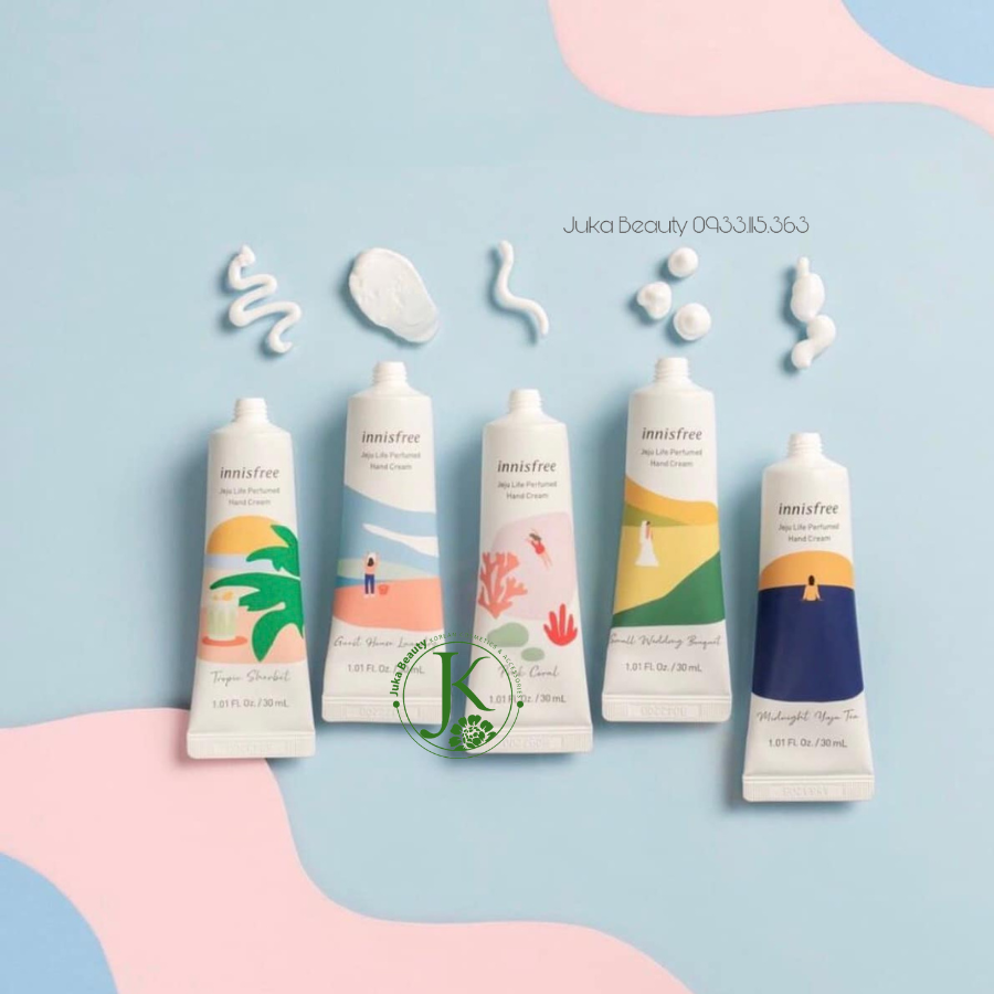  [MẪU MỚI] Kem Dưỡng Mềm Da Tay Innisfree Jeju Life Perfumed Hand Cream 30mL 