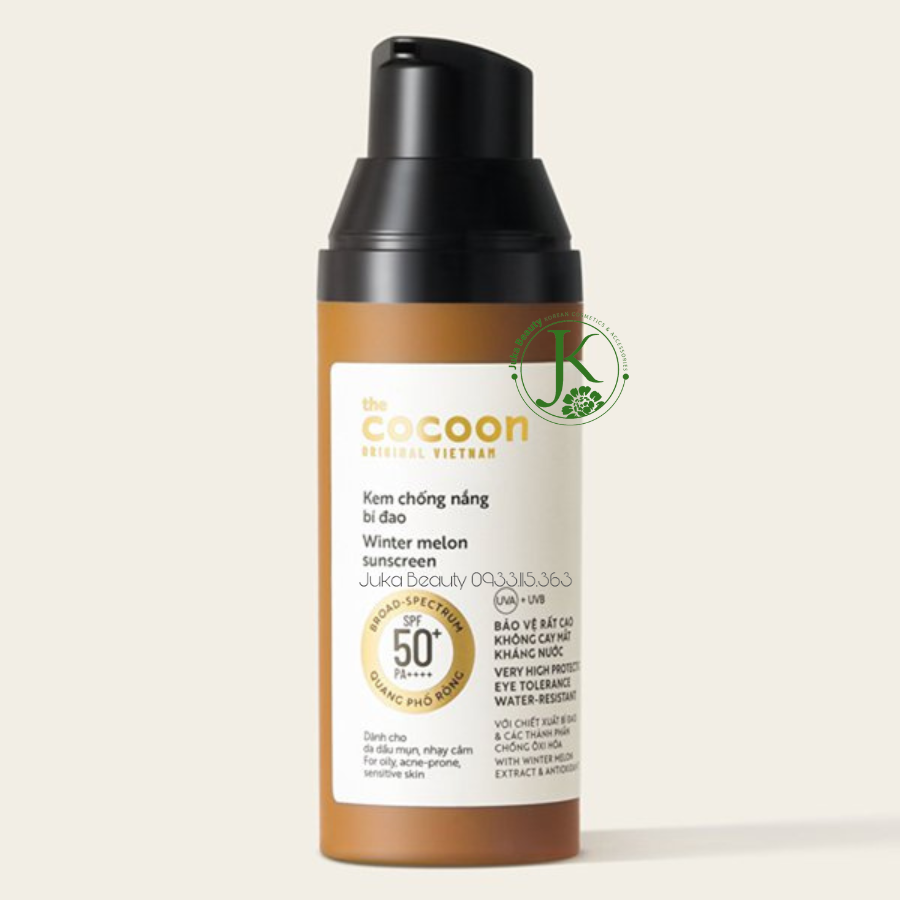 Kem Chống Nắng Bí Đao Quang Phổ Rộng Cocoon Winter Melon Sunscreen SPF 50 + PA ++++ 50ml