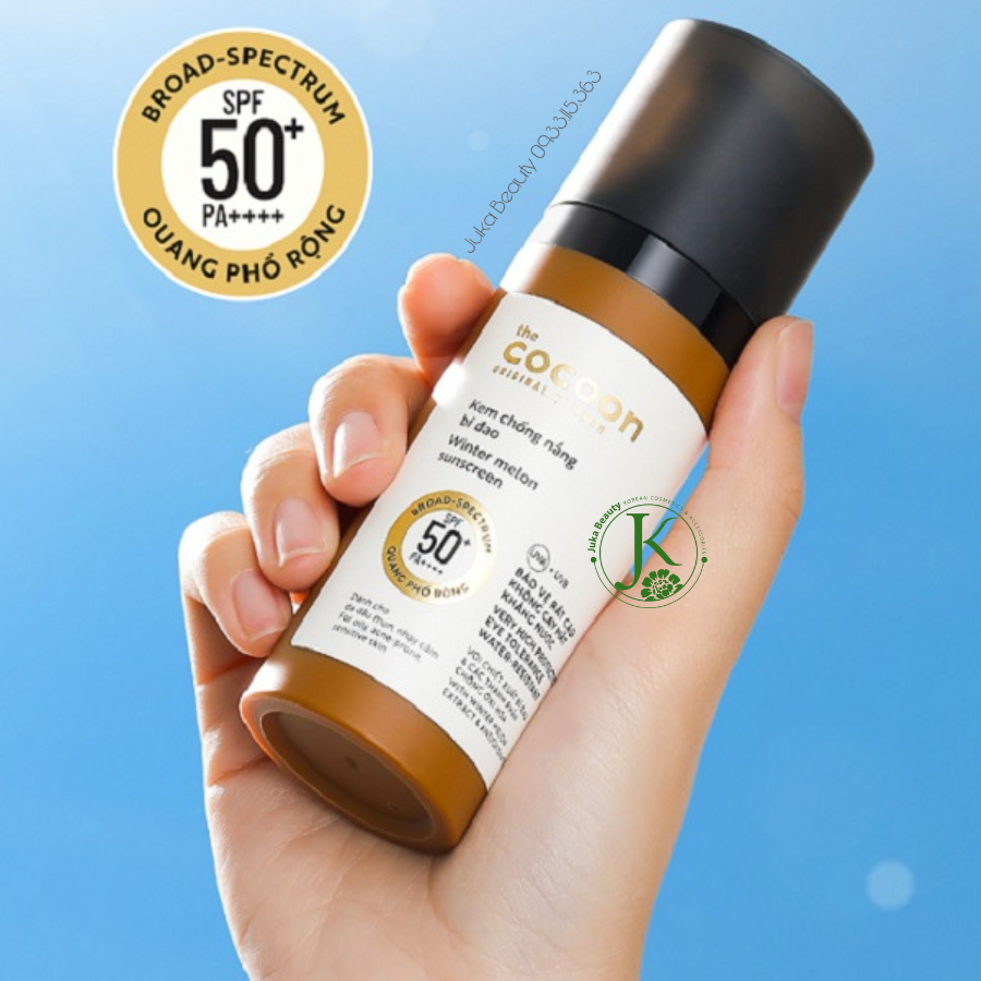 Kem Chống Nắng Bí Đao Quang Phổ Rộng Cocoon Winter Melon Sunscreen SPF 50 + PA ++++ 50ml