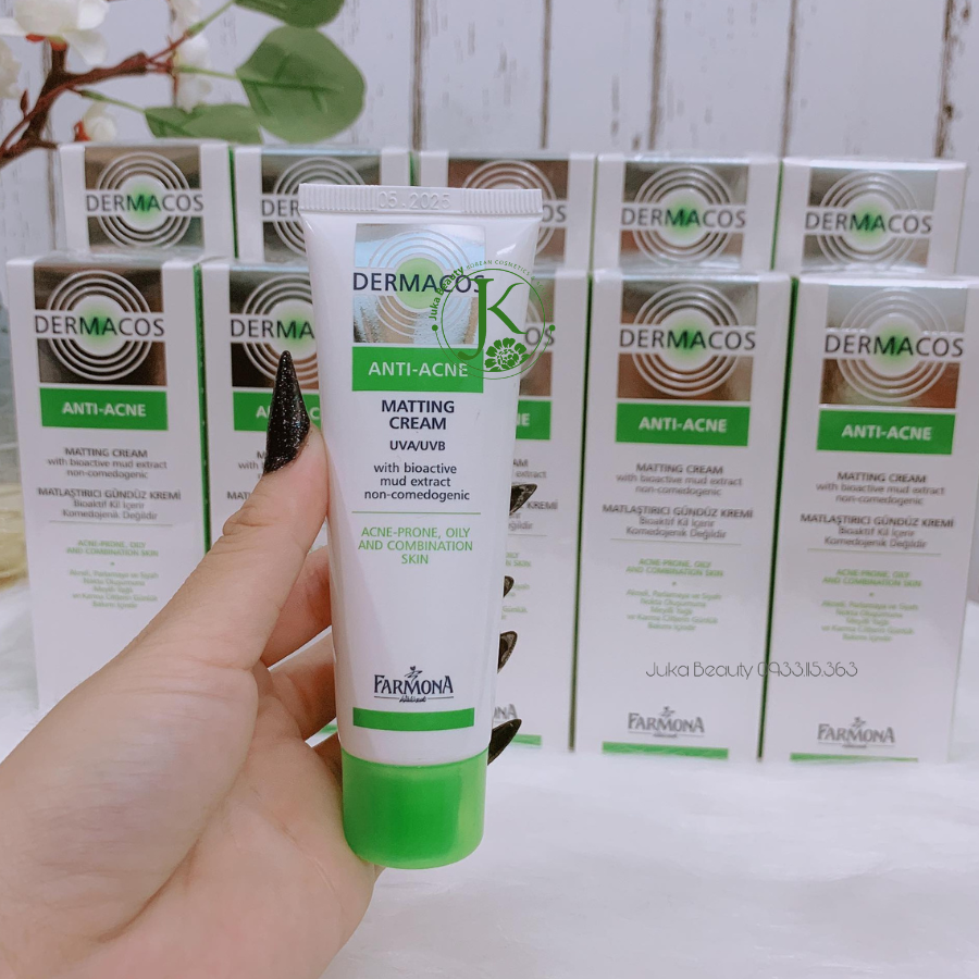 Kem Dưỡng Kiềm Dầu Giảm Mụn Dermacos Anti-Acne Matting Cream 50ml