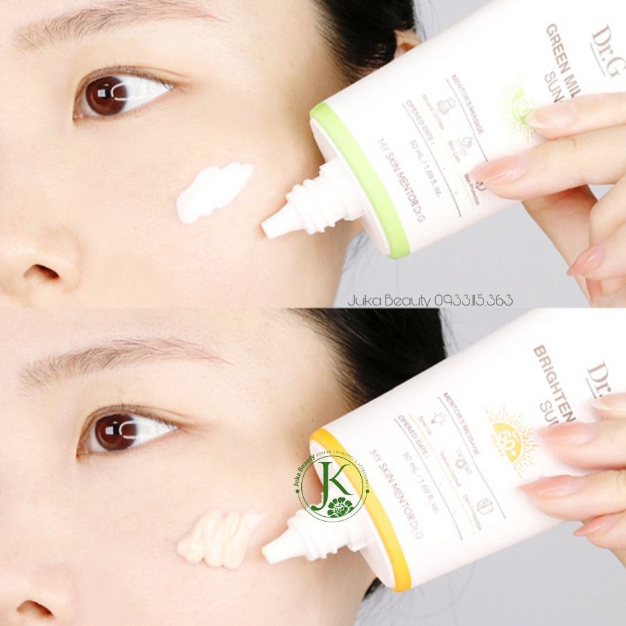 Kem Chống Nắng Hỗ Trợ Giảm Mụn Dành Cho Da Nhạy Cảm Dr.G Green Mild Up Sun+ SPF 50+/ PA++++ 50ml (XANH LÁ)