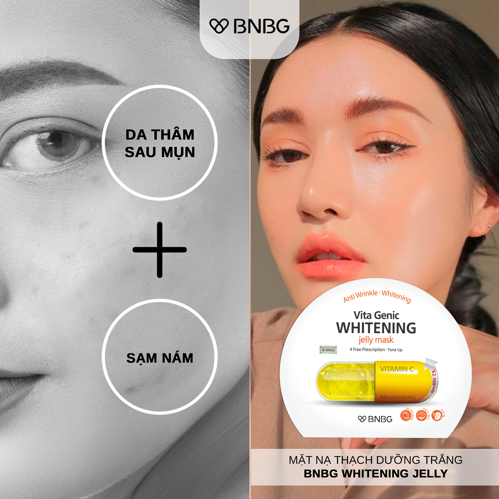 Mặt Nạ Thạch Dưỡng Da Vitamin BNBG Vita Genic Jelly Mask (1 miếng)