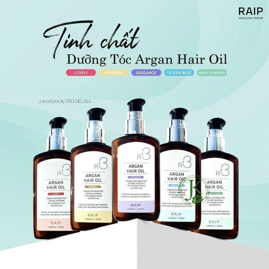 (NEW) Dầu Dưỡng Tóc Mềm Mượt R3 Argan Hair Oil Raip 100ml