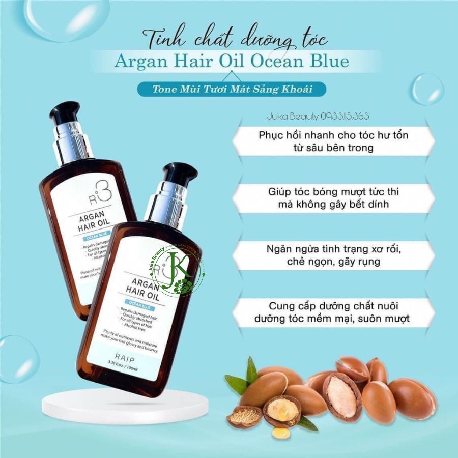 (NEW) Dầu Dưỡng Tóc Mềm Mượt R3 Argan Hair Oil Raip 100ml
