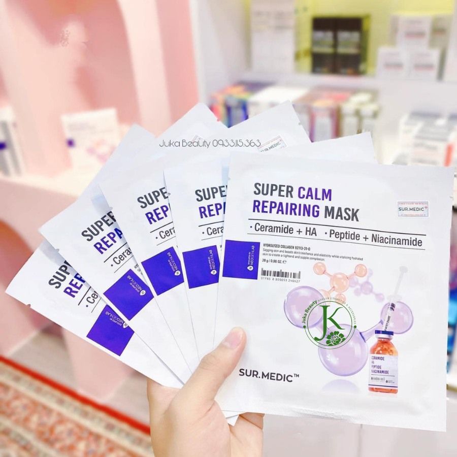 Mặt Nạ Phục Hồi, Làm Dịu Da Cấp Tốc Sur.Medic+ Super Calm Repairing Mask 28g (1 miếng)