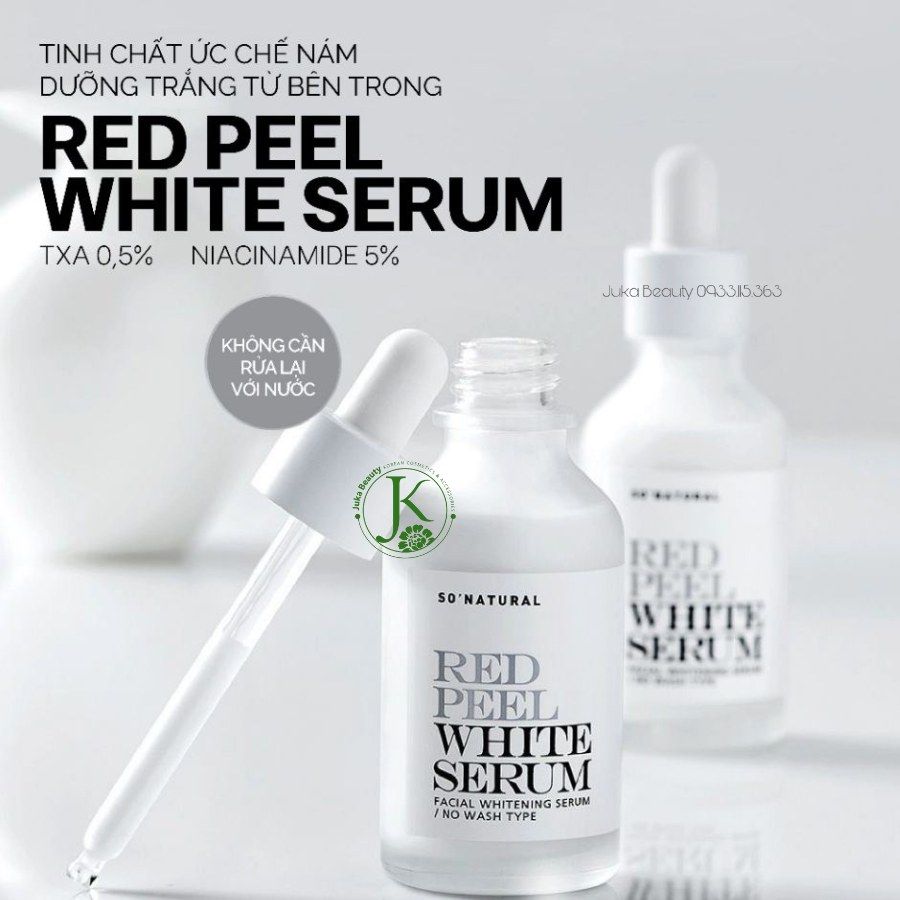 Tinh Chất Dưỡng Trắng, Mờ Thâm Nám So Natural Red Peel White Serum