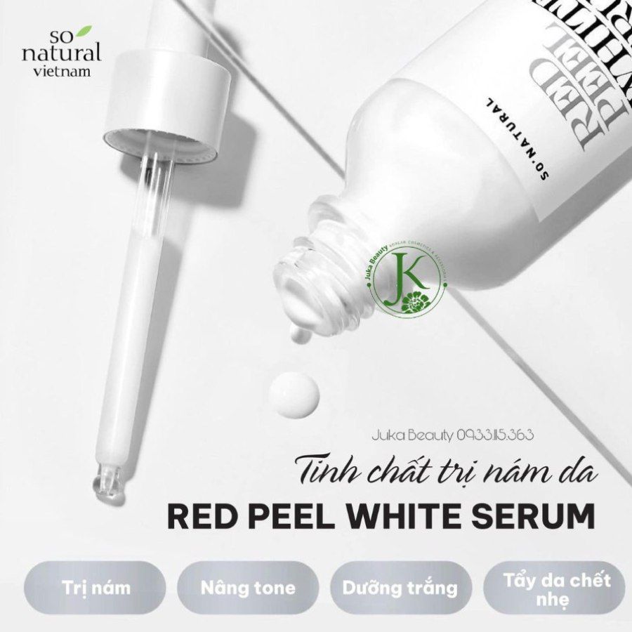 Tinh Chất Dưỡng Trắng, Mờ Thâm Nám So Natural Red Peel White Serum