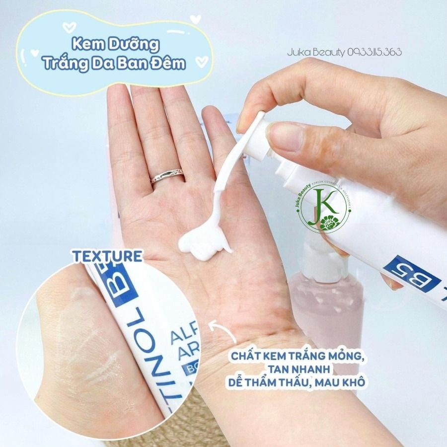 Dưỡng Thể Trắng Da Ban Đêm Body Treatment PrettySkin Retinol B5 Alpha Arbutin Body Lotion 250ml (XANH)