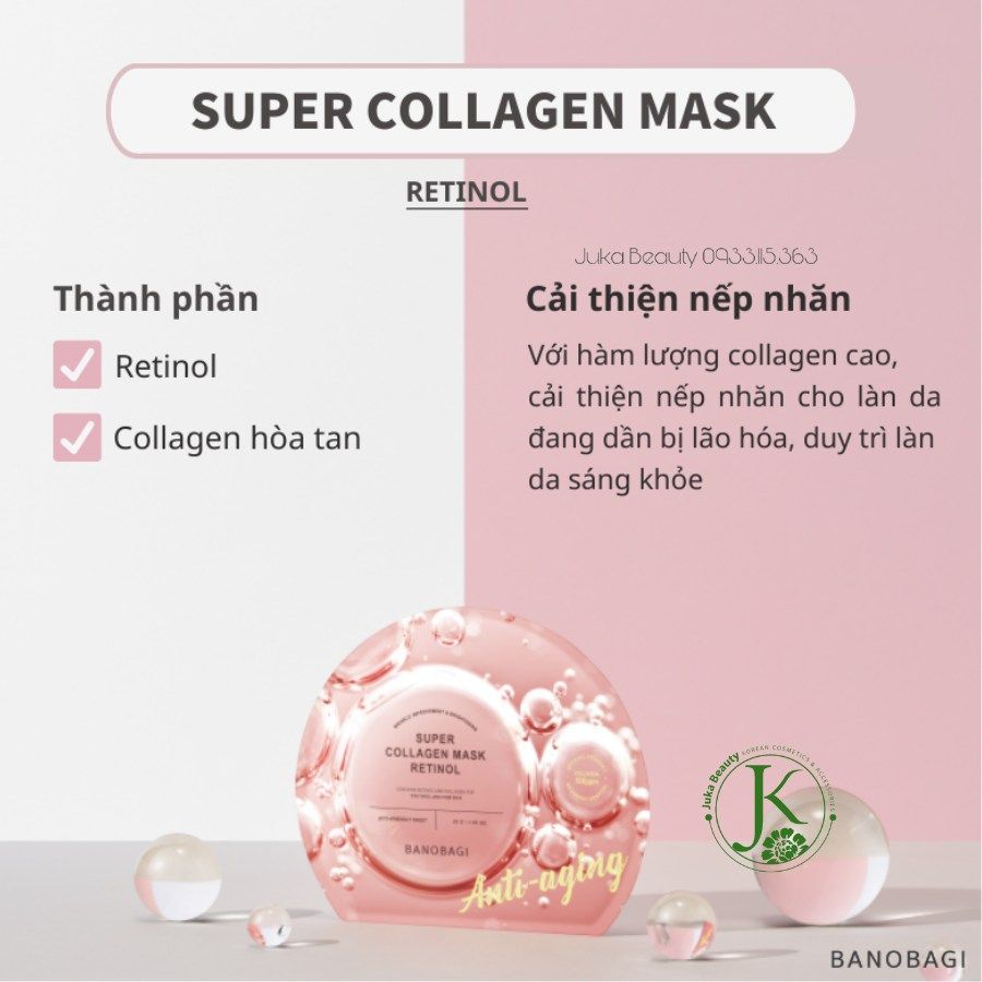 Mặt Nạ Giấy Dưỡng Da Banobagi Super Collagen Mask 30g (1 miếng)