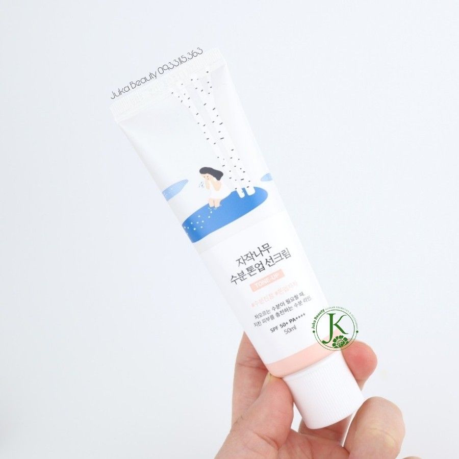 (HỒNG) Kem Chống Nắng Nâng Tone Round Lab Birch Juice Moisturizing Tone Up Sunscreen SPF50+ PA++++ 50ml