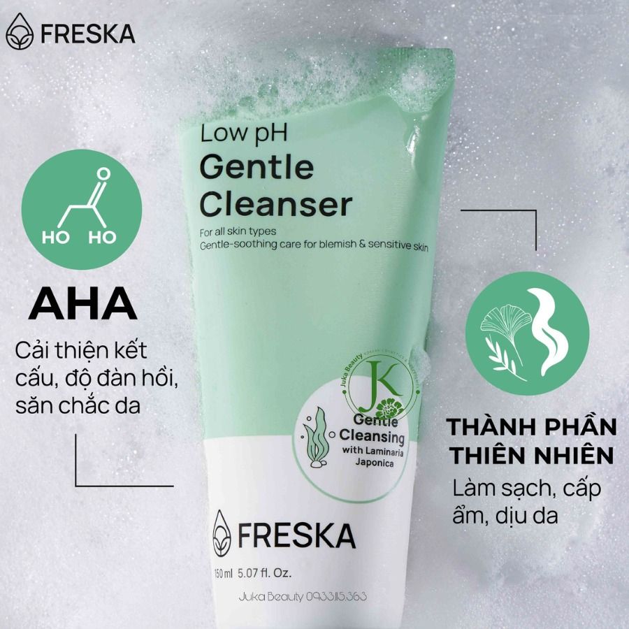 Sữa Rửa Mặt Sạch Sâu Dịu Nhẹ Freska Low PH Gentle Cleanser 150ml